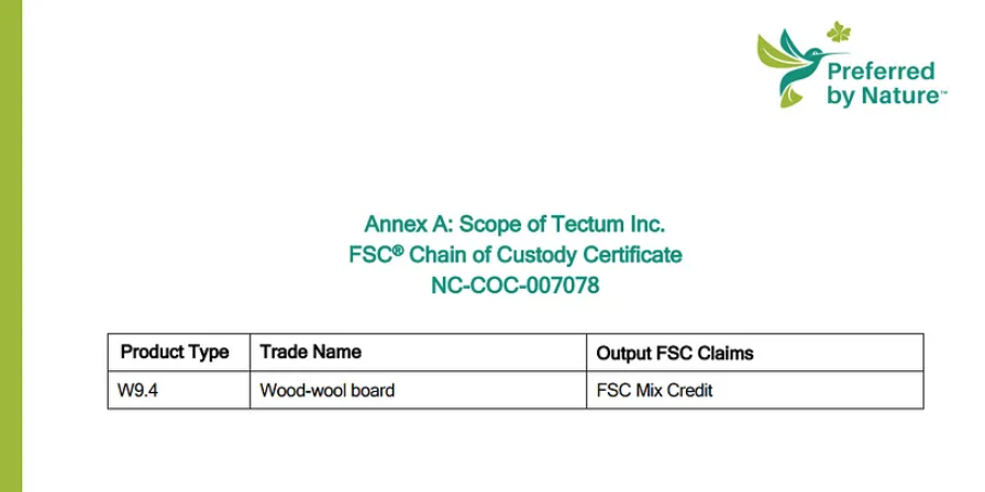 Forest Stewardship Council Certification