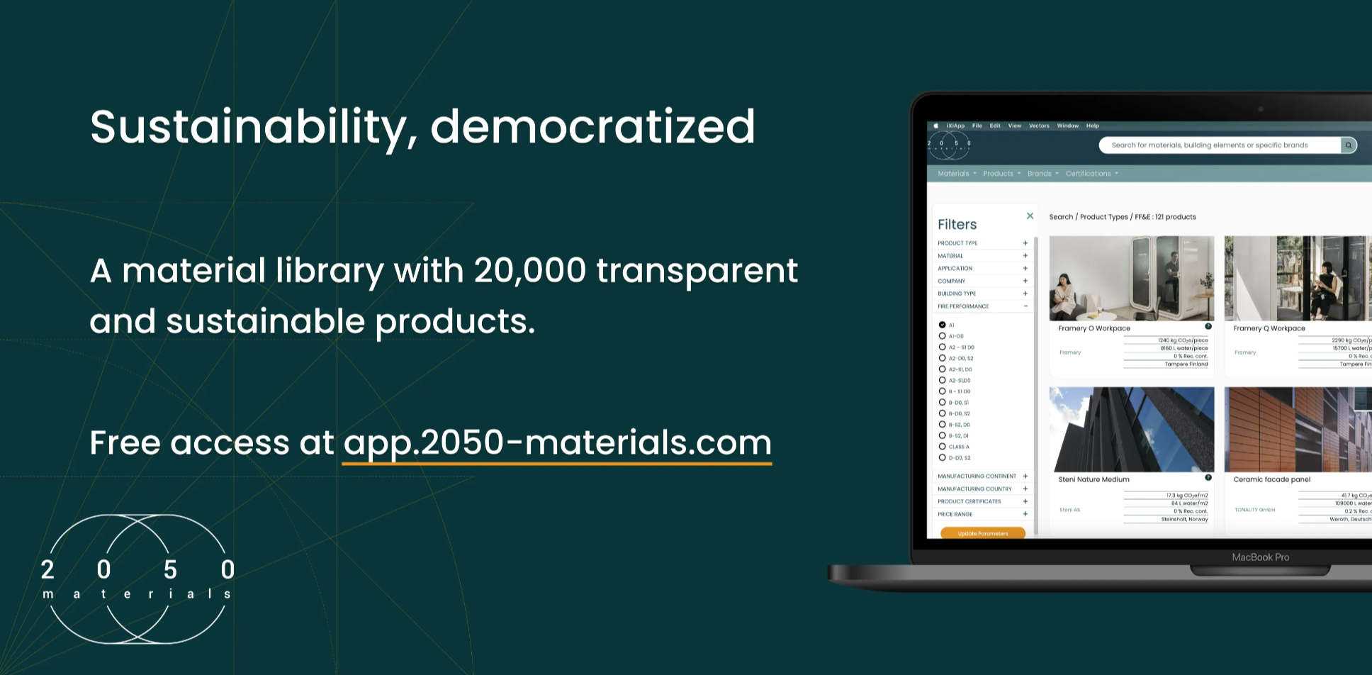 2050 Materials Library - Comprehensive Resource for Sustainable Building Materials and Solutions