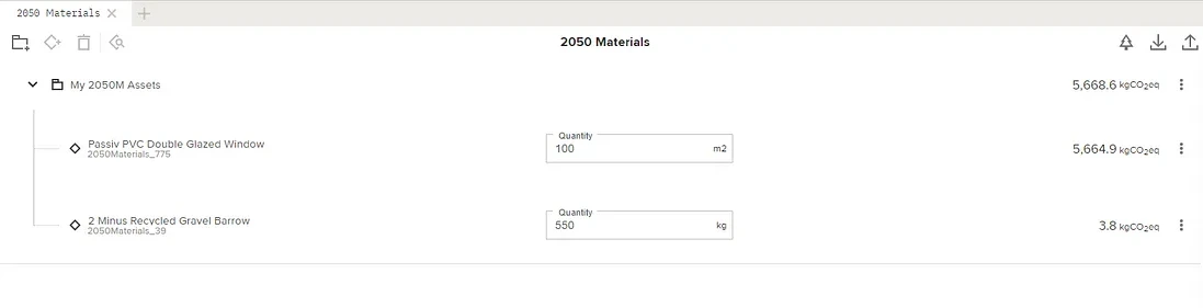 2050 Materials Unique Products and Material Types