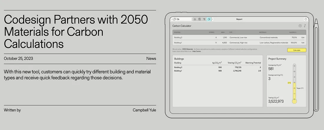 Integration of 2050 Materials’ API within Codesign - platform