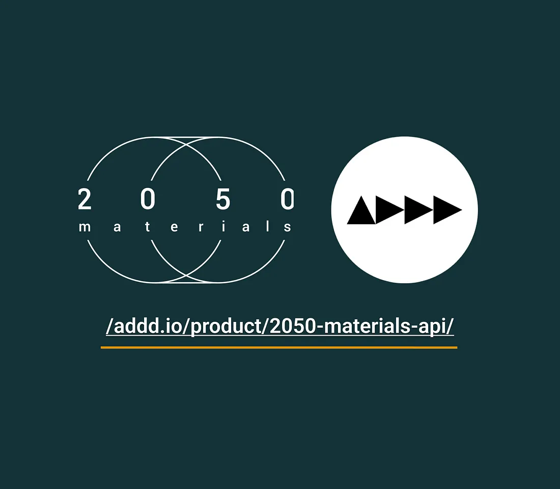 2050 Materials API on ADDD Marketplace