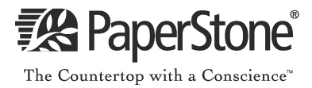 PaperStone logo representing recycled paper composite surface manufacturer