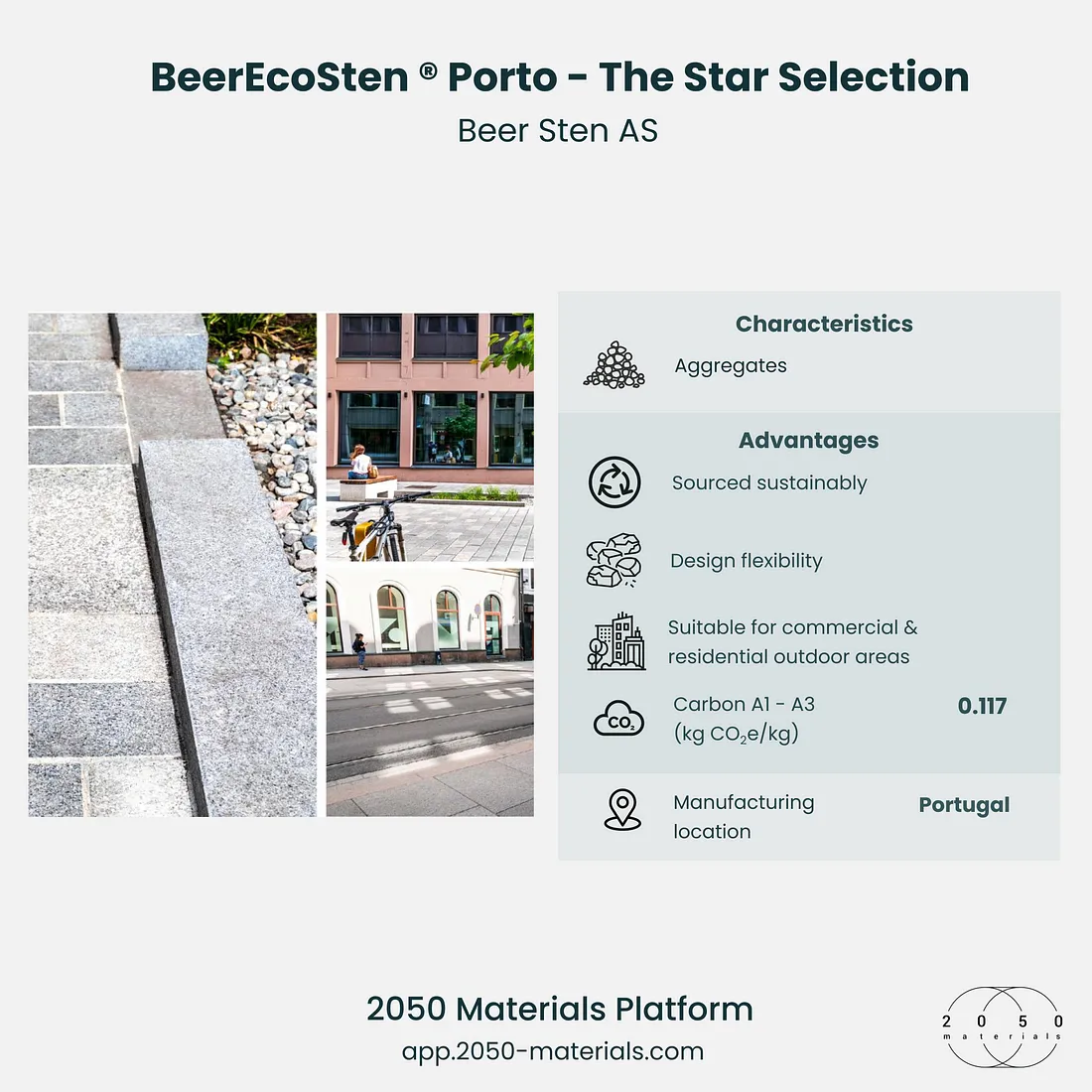 BeerEcoSten® Porto — The Star Selection by Beer Sten AS on 2050 Materials Platform