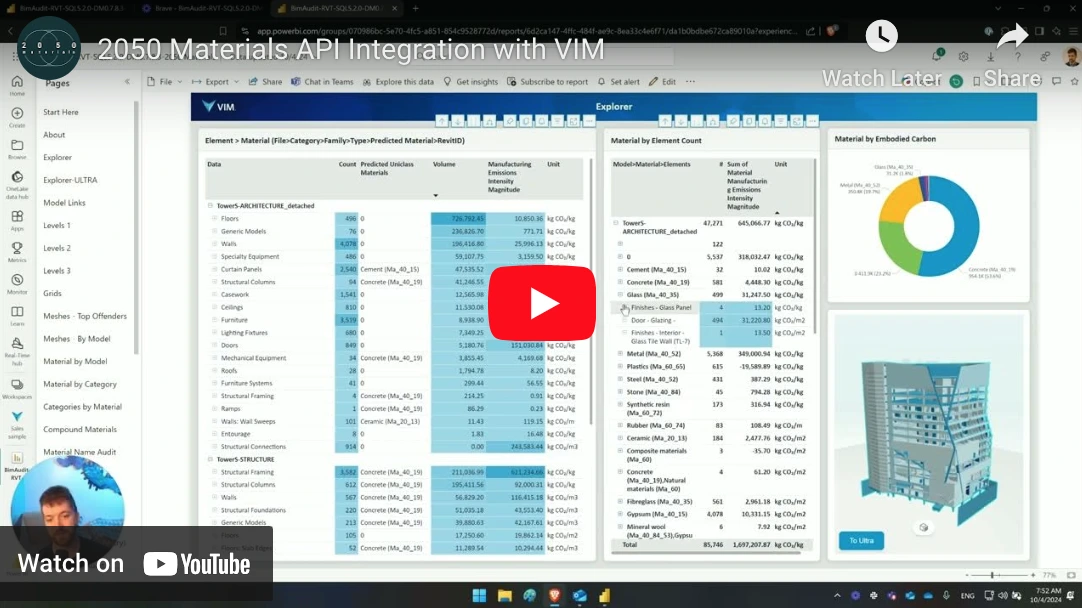 Recording of 2050 Materials API integration with VIM