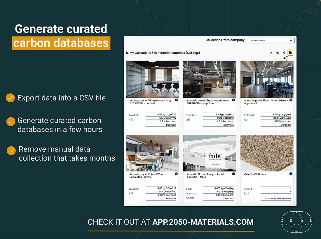 Generate Curated Carbon Databases on 2050 Materials