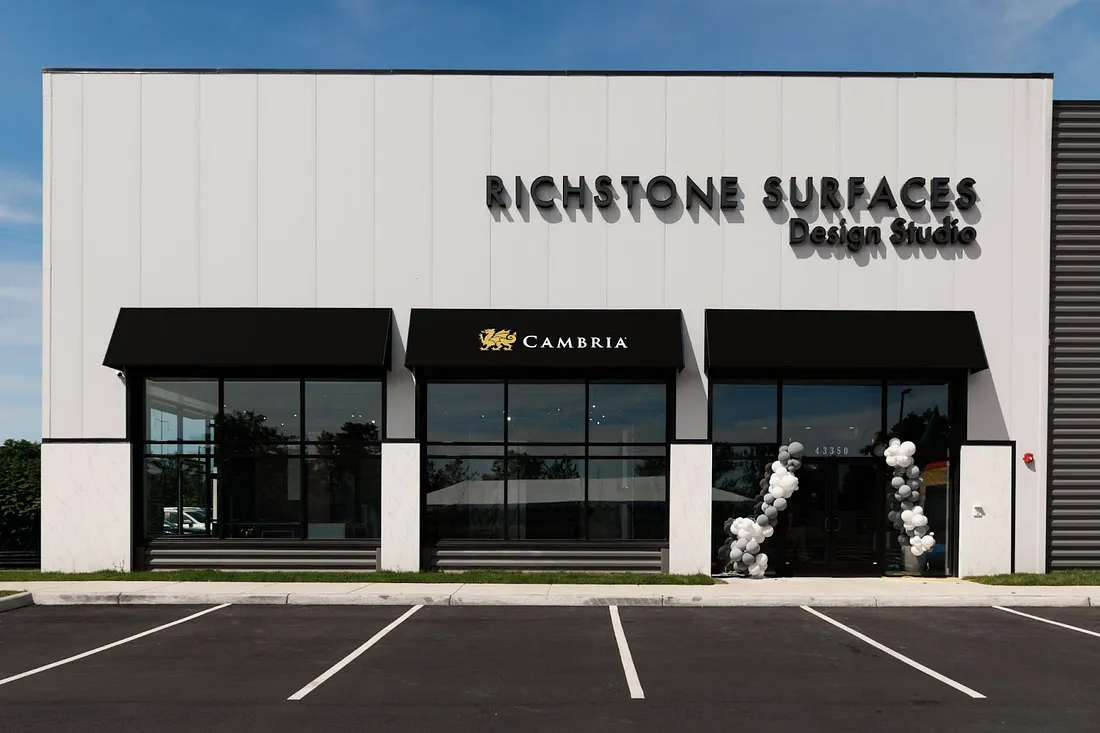 Richstone Surfaces Design Studio showcasing premium stone and surface materials for interior design