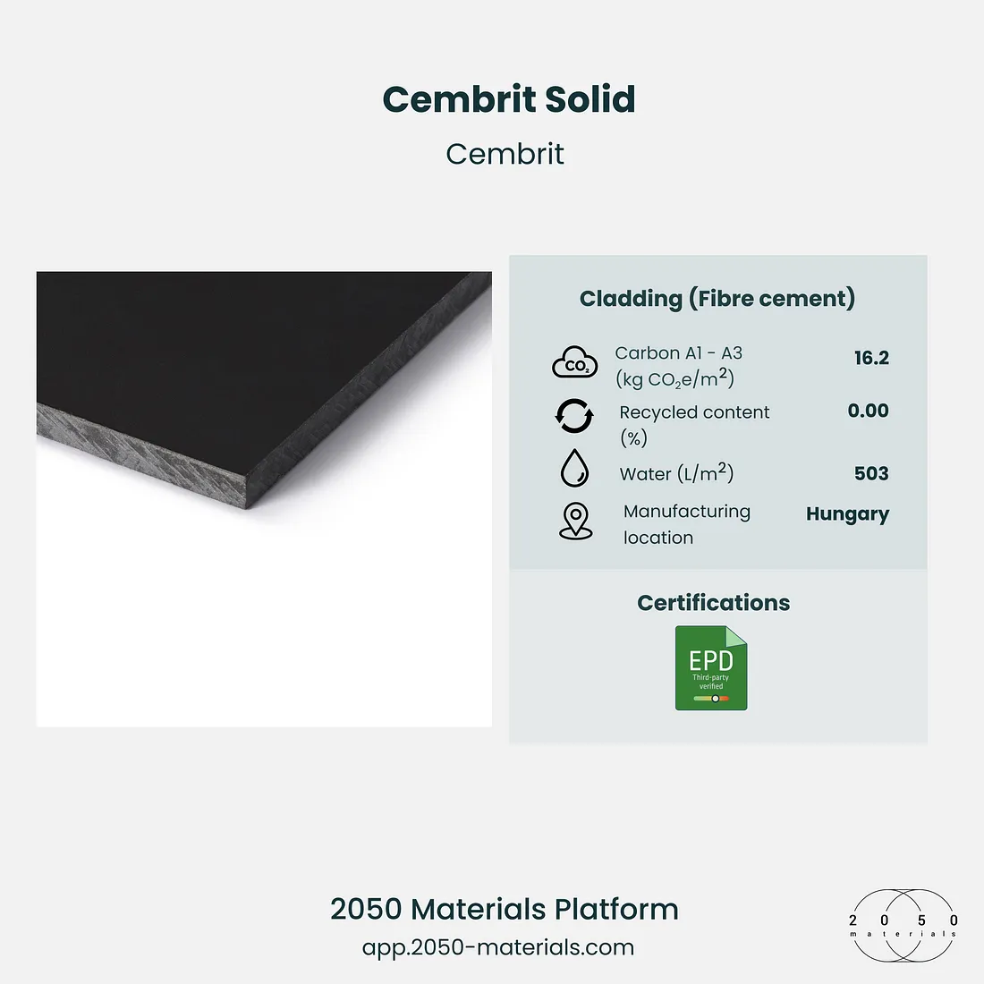 Cembrit Solid by Cembrit, durable fiber cement cladding for building exteriors