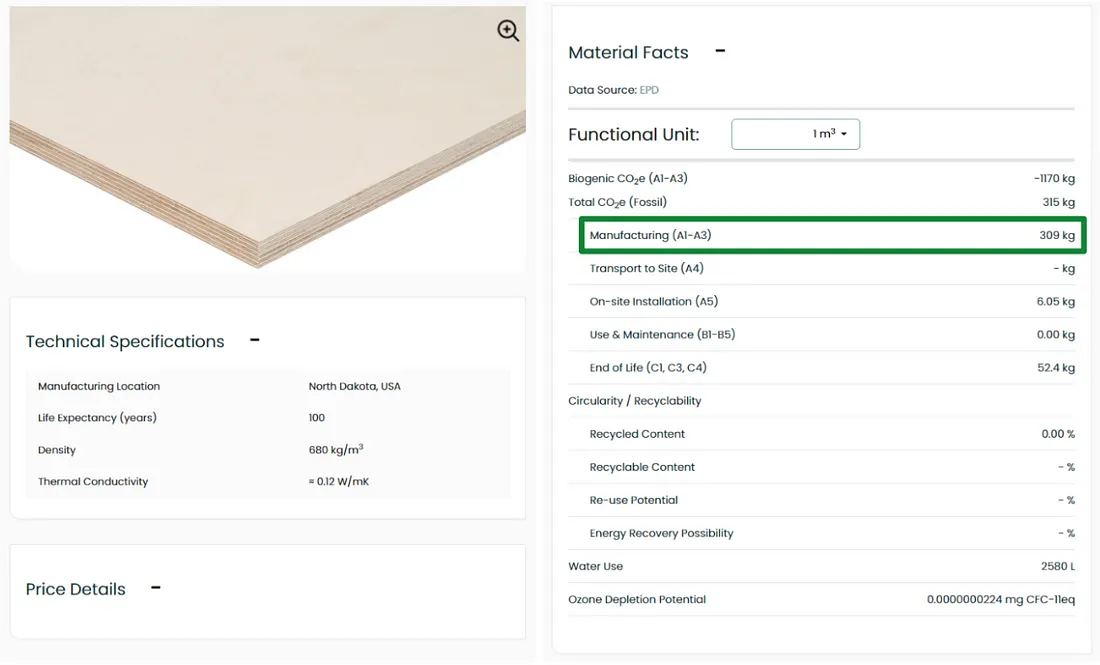 Carbon data integration through the 2050 Materials API for sustainable solutions.