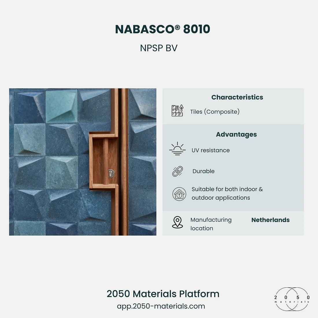 NABASCO® 8010 available on the 2050 Materials Platform.