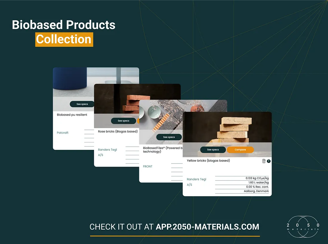 Discover the collection of biobased materials on the 2050 Materials Platform.