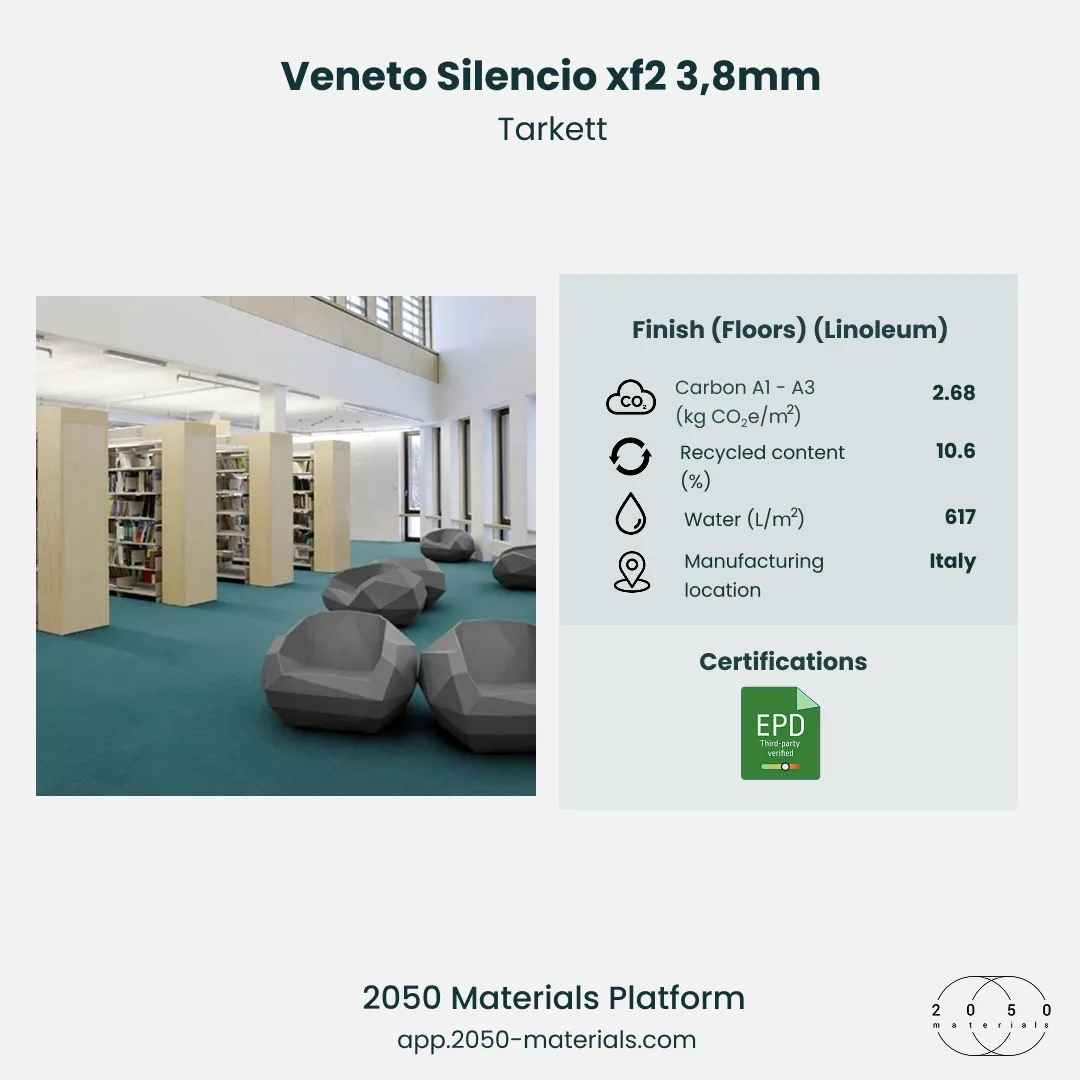 Veneto Silencio xf2 3.8mm flooring on 2050 Materials platform