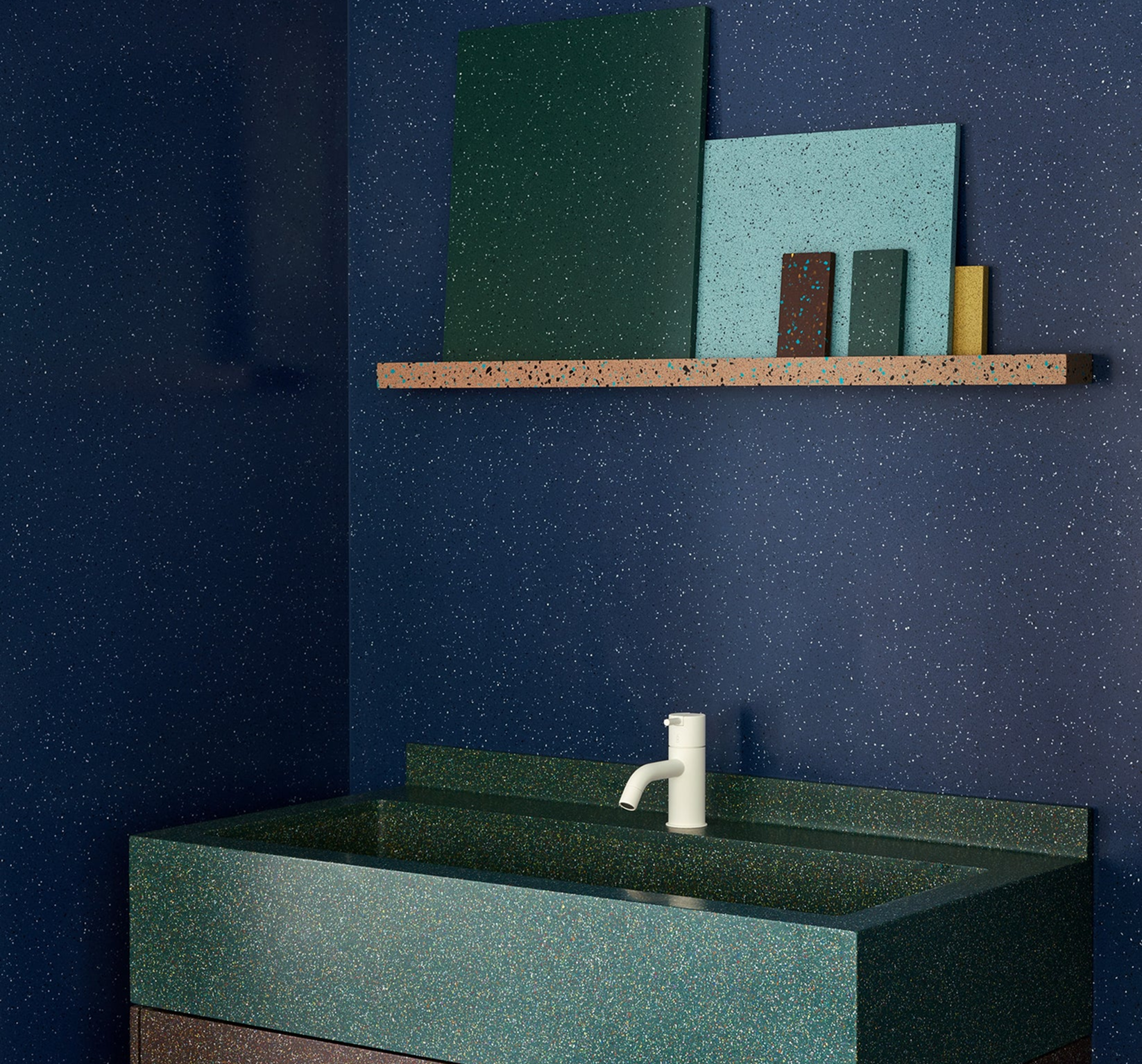 Durat recycled solid surface material distributed by CaraGreen
