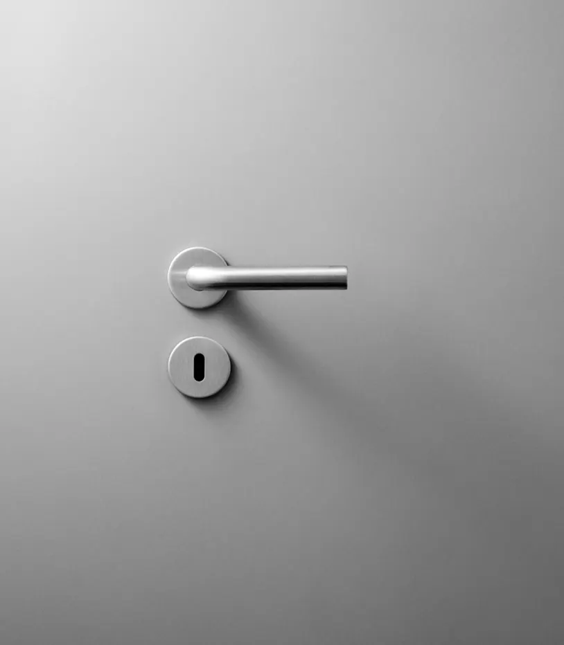 d line door handle with minimalist stainless steel design for architectural applications