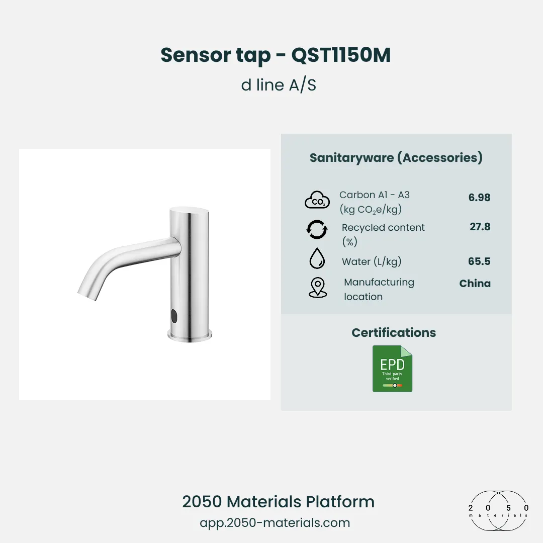 d line wall-mounted control with diverter displayed on the 2050 Materials platform