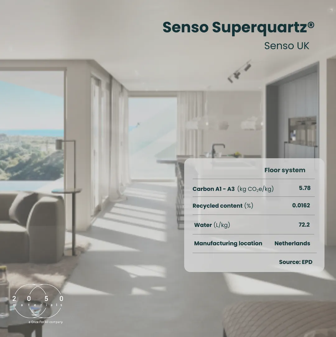Senso Six collection luxury vinyl flooring on 2050 materials in modern commercial interior