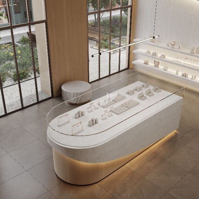 Calacatta collection, jewellery counter application